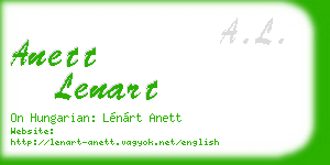 anett lenart business card